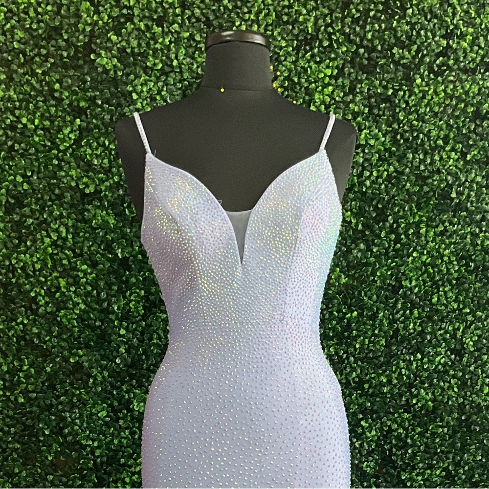 Mori Lee Sparkling Perriwinkle Prom Dress